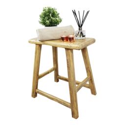Rustic Plant Stool - Bathroom Large Varnished