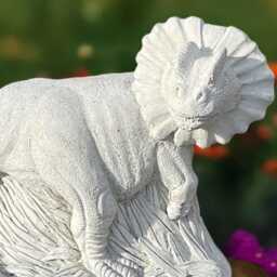 Cement Lizard Sculpture Concrete Dragon Figurine Outdoor Animal Statue Gothic Ornament Dragon Lover Gift Handmade Yard Art - thumbnail 4