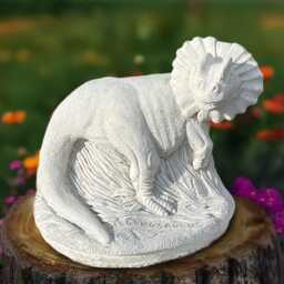 Cement Lizard Sculpture Concrete Dragon Figurine Outdoor Animal Statue Gothic Ornament Dragon Lover Gift Handmade Yard Art - thumbnail 1