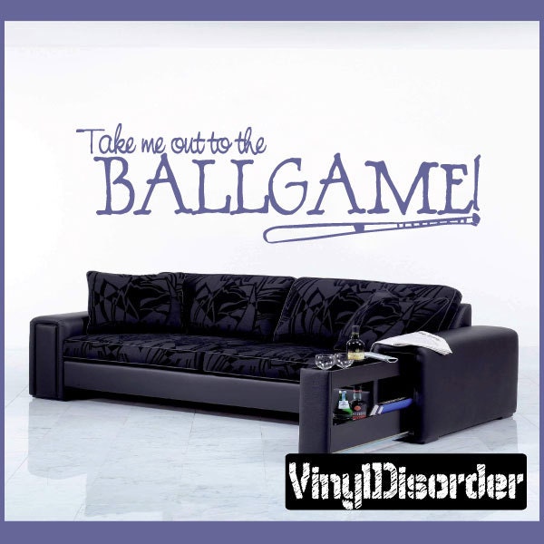 Take Me Out To The Ballgame - Vinyl Wall Decal Quotes Sticker Sp010Takemevet - image 1