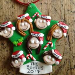 Personalised Family Christmas Star Ornament Handmade Decoration Tableware Decor Tree Decoration Festive Stocking Filler - thumbnail 3