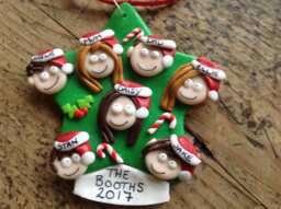 Personalised Family Christmas Star Ornament Handmade Decoration Tableware Decor Tree Decoration Festive Stocking Filler - thumbnail 1