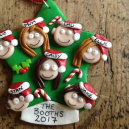 Personalised Family Christmas Star Ornament Handmade Decoration Tableware Decor Tree Decoration Festive Stocking Filler - thumbnail 2