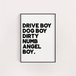 Born Slippy Lyric Poster Retro Groovy Wall Art Print - thumbnail 2