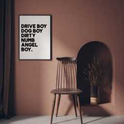 Born Slippy Lyric Poster Retro Groovy Wall Art Print - thumbnail 3
