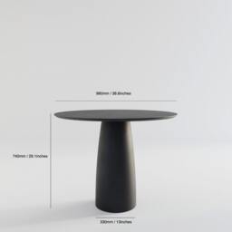 Kopar Round Aged Brass Dining Table D85 - thumbnail 4