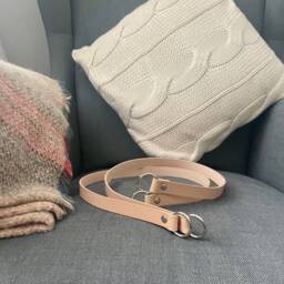 Natural Leather Curtain Tie Backs 3/4 - thumbnail 2