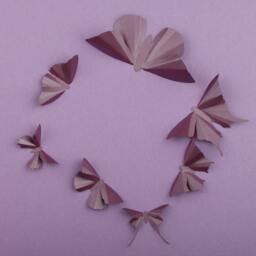 3D Butterfly Wall Art Plum Metallic Silhouettes For Girls Room, Nursery, & Home Art Decor - thumbnail 1