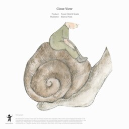 Forest Child & Snails Fabric Wall Stickers. Removable & Reusable. Bianca Pozzi Collection - thumbnail 3