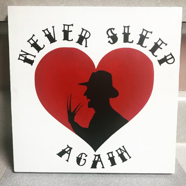 A Nightmare On Elm Street // Freddy Krueger Never Sleep Again Wooden Plaque