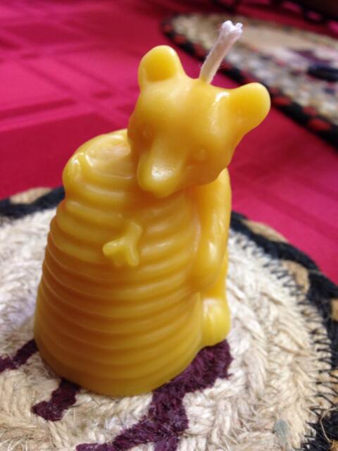 Honey Bear Beeswax Votive Candle - 1 100 Percent Pure Natural Votives - image 1