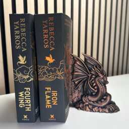 Dragon Bookends - Elegant & Unique Book Holder For Fantasy Lovers Velaris Acotar Inspired - 3D Printed Pla, Hand-Painted, Fantasy Dragon - thumbnail 2
