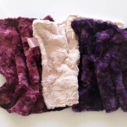 Blush Lovey, Baby Girl Lovey Blanket, Minky Faux Fur, Security Tag Ready To Ship - thumbnail 2
