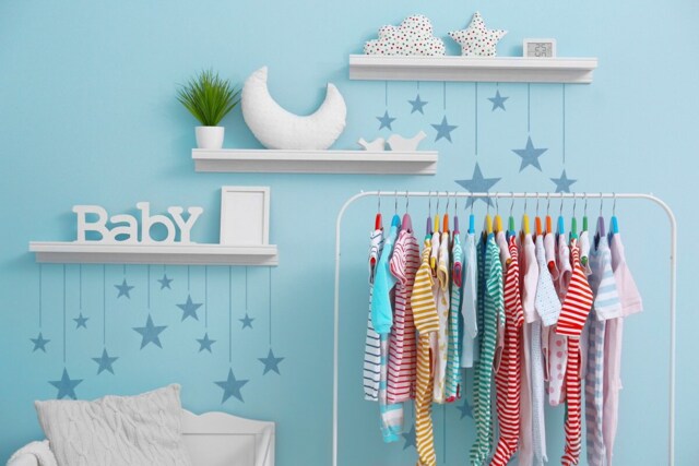 Hanging Stars Nursery Stencil Reusable Mylar, Wall Decor - image 1