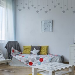 Hanging Stars Nursery Stencil Reusable Mylar, Wall Decor - thumbnail 2