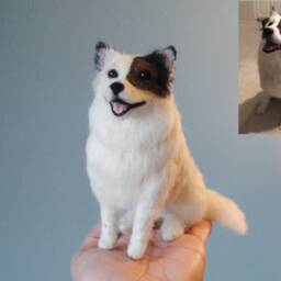 Border Terrier, Custom Made Pet Sculpture, Needle Felted Dog - Made To Order - thumbnail 4