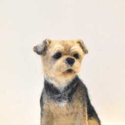 Border Terrier, Custom Made Pet Sculpture, Needle Felted Dog - Made To Order - thumbnail 3
