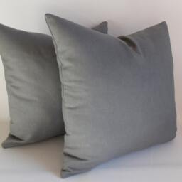 Set Of 2 Gray Cotton Canvas Pillow Covers Modern Home Decor - thumbnail 3
