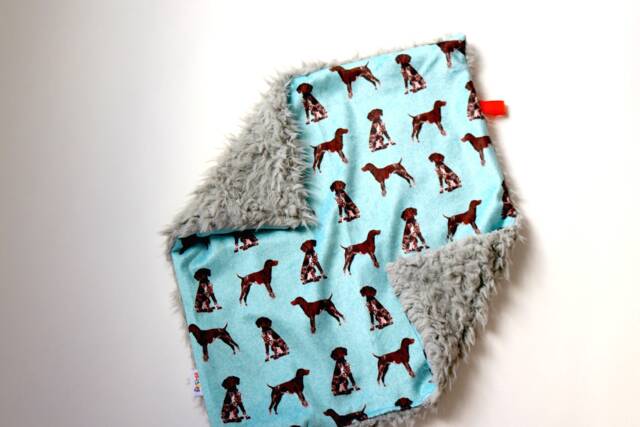 Dream Lovie. Security Blanket. Personalized Lovey. Faux Fur German Shorthair Pointer. Mini Baby Minky Lovie.baby Shower Gift - image 1