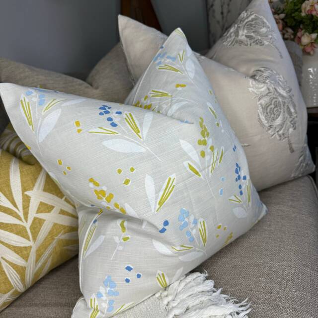 John Lewis & Partners Fabric, Floral Print - Cushion Cover, Pillow Decorative Double Sided Scandi Retro Design - image 1