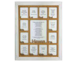 K-12 Grade School Years Picture Frame Personalized - 11x14 White Holds 2.5x3 & 5x6.5 Pictures Rectangle Back To Days - thumbnail 1