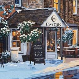 Pitlochry Winter Wonderland Print - Travel Poster Scotland Perthshire - thumbnail 3