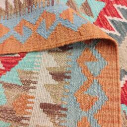 Classic Kilim Rug, Handwoven Artisan Afghan Turkish Aztec Sheep Wool Rug 146x96 cm - thumbnail 3