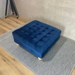 Square Footstool Coffee Table Pouffe Bench Chesterfield Luxury French Velvet - thumbnail 3