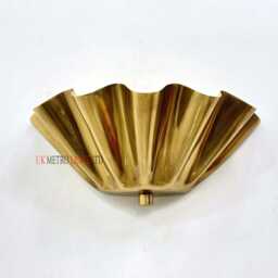 Mid Century Modern Brass Flower Wall Sconce - Retro Light - thumbnail 2