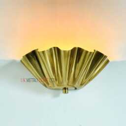 Mid Century Modern Brass Flower Wall Sconce - Retro Light - thumbnail 3
