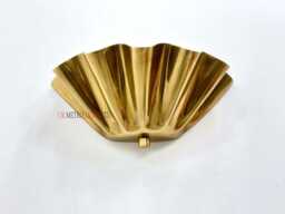 Mid Century Modern Brass Flower Wall Sconce - Retro Light - thumbnail 1