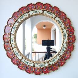 "Peruvian Mirrors ""Armoniosa Rojo 50cm" - thumbnail 2