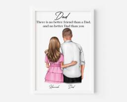 Personalised Dad Print, Print, Personalised Gift For Dad, Birthday & Daughter Print, Fathers Day Gift, Son - thumbnail 1