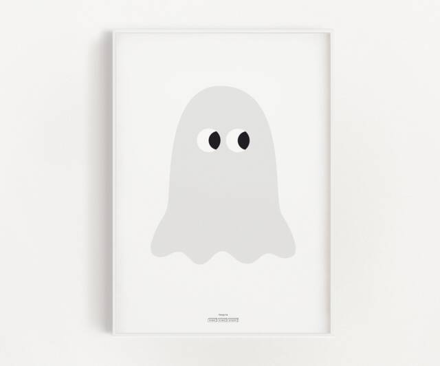 Print, Ghost, Children's Room, Kids A4, Minimalist Design, Scandi Style - image 1