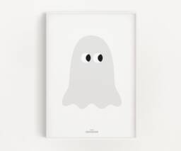 Print, Ghost, Children's Room, Kids A4, Minimalist Design, Scandi Style - thumbnail 1