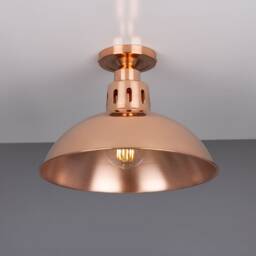 Berlin Vintage Copper Flush Ceiling Light 12'' Ip20