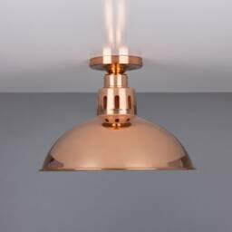 Berlin Vintage Copper Flush Ceiling Light 12'' Ip20 - thumbnail 2