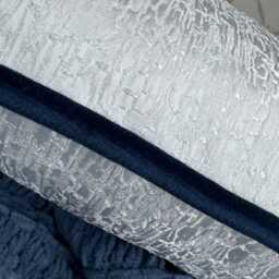 Embroidered Monogram Bolster Pillow, Personalized Initial Cushion - 12x20 Navy - Luxury White Gift - thumbnail 3