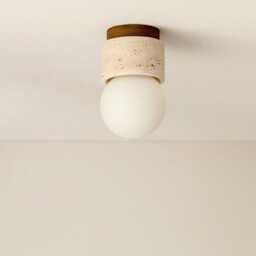Nahia - Wood & Marble Ceiling Flushmount Travertine Flush Mount Light Spotlight Downlight - thumbnail 2