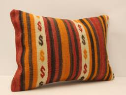 Bohemian Cushion Wool Pillow Sofa Bed Aztec Very Rare Kilim 14x20 Emroidered Throw 4Bef-257