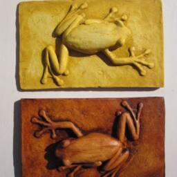 Tree Frog Wall Sculpture - Colorful Fine Art Tile, 4x6 - thumbnail 4