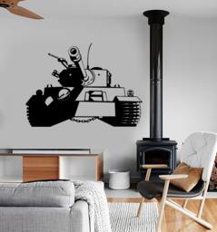 Wall Vinyl Tank Military Forces War Guaranteed Quality Decal Mural Art 1632Dz - thumbnail 1