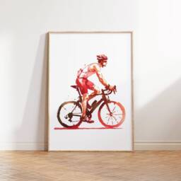 Mens Triathlon Print Set - 3 Posters - Wall Art Gifts Gift Swim, Cycle, Run Poster Triathlete Decor Athlete Artwork - thumbnail 3