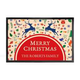 Personalised Woodland Reindeer Christmas Doormat - thumbnail 4