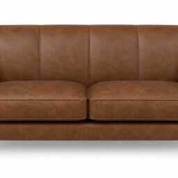 Howie Handmade Leather 3 Seater Sofa - Vintage Tan UK Luxury Furniture - thumbnail 2