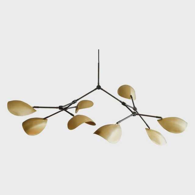 Mid-Century Modern Sputnik Chandelier 8-Arm Brass Stilnovo Style - image 1