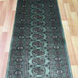 2x6 Pistachio Green Bokhara Rug - Runner Hallway Luxury Bukhara Fine Quality Woolen Afghan - thumbnail 3