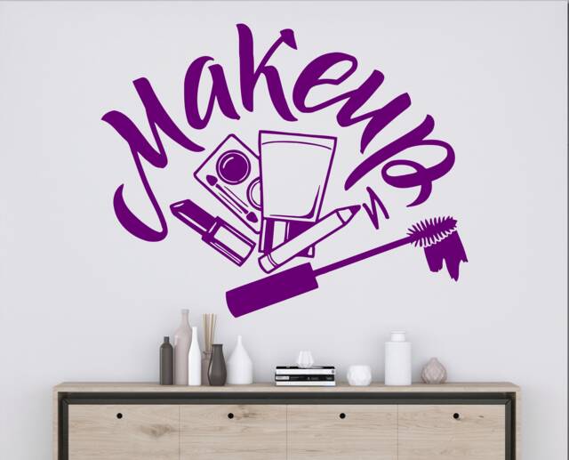Makeup Wall Decal Cosmetics Salon Vinyl Sticker 2075 - image 1
