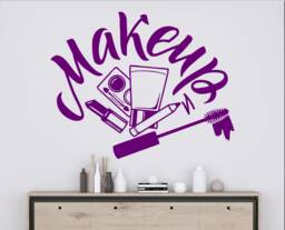 Makeup Wall Decal Cosmetics Salon Vinyl Sticker 2075 - thumbnail 1