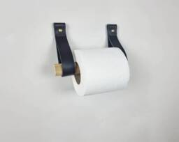 Oak & Leather Toilet Roll Holder - thumbnail 2